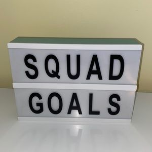 Squad Goals Room Sign